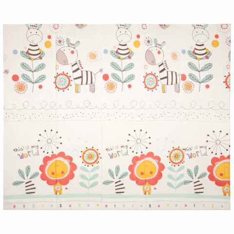 Mata edukacyjna piankowa dwustronna składana 180x200cm zwierzęta wzór Kik Sp. z o. o. Sp. k.