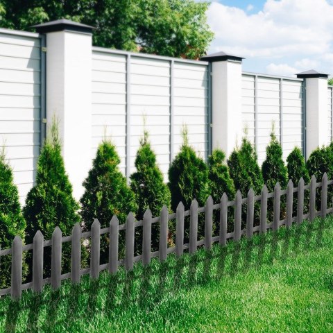 Płotek Ogrodowy Brązowy Dekoracyjny Obrzeże VILDE 30 x 30 cm 10 szt.