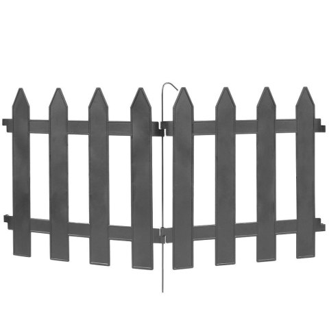 Płotek Ogrodowy Brązowy Dekoracyjny Obrzeże VILDE 30 x 30 cm 10 szt.