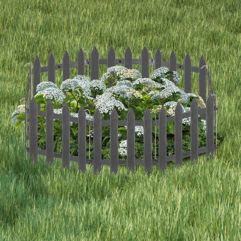 Płotek Ogrodowy Brązowy Dekoracyjny Obrzeże VILDE 30 x 30 cm 10 szt.