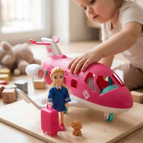 Samolot dla lalek rozkładany stewardessa akcesoria Kik Sp. z o. o. Sp. k.