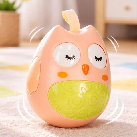 Wańka wstańka sowa sensoryczna kiwajka różowa Kik Sp. z o. o. Sp. k.