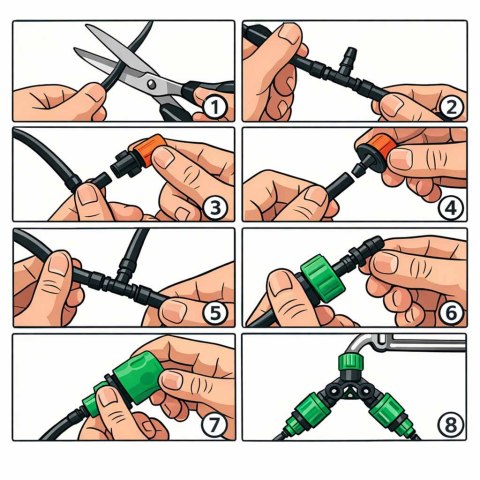 Zraszacz ogrodowy LUARO kurtyna wodna mgiełka system nawadniania 25m Kik Sp. z o. o. Sp. k.