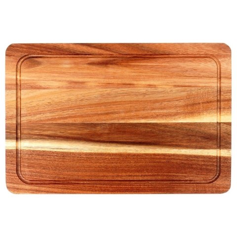 Deska Akacjowa EXCELLENT HOUSEWARE 37 x 25 cm z Rowkiem do Krojenia