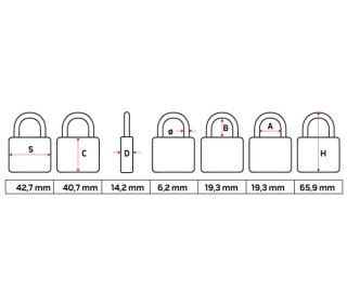 KŁÓDKA DO SZAFKI NA SZYFR, 66*43*22MM NEO