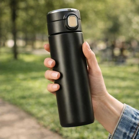 Kubek bidon termiczny z ustnikiem termos LED 350ml czarny Kik Sp. z o. o. Sp. k.