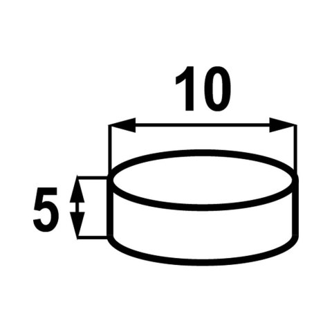 MAGNES NEODYMOWY OKRĄGŁY STAHL 10*5MM 10SZT UN