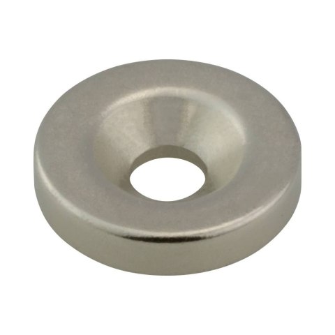 MAGNES NEODYMOWY OKRĄGŁY STAHL 14*3MM Z OTWOREM 8/4MM 5SZT UN
