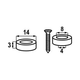 MAGNES NEODYMOWY OKRĄGŁY STAHL 14*3MM Z OTWOREM 8/4MM 5SZT UN