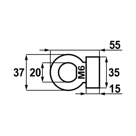 MAGNES NEODYMOWY OKRĄGŁY Z OCZKIEM M6 35*15MM UN
