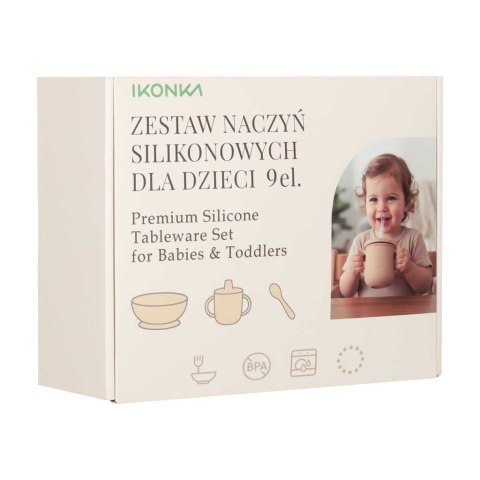 Naczynia silikonowe dla dzieci niemowląt krab zestaw 9 elementów niebieskie Kik Sp. z o. o. Sp. k.