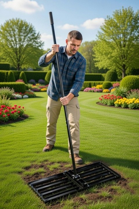 Niwelator ogrodowy 80 cm do trawnika TopStoc