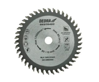PIŁA TARCZOWA DO DREWNA 42Z ŚR.89*10MM DEDRA