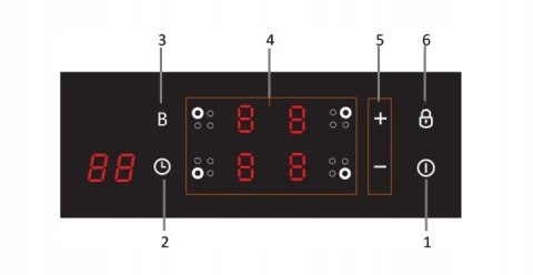 Płyta indukcyjna do zabudowy 60cm BH-04MIN BOOSTER TIMER 230/400W 2+3 VIVAX