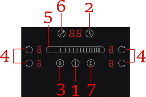 Płyta indukcyjna zabudowy 60cm BH-04MFZIN BOOST TIMER FLEX ZON PÓL 2+3 VIVAX