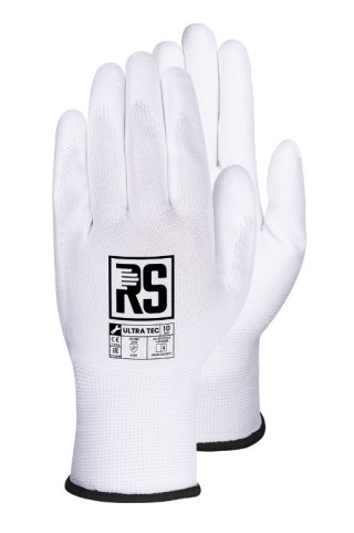 RĘKAWICE NYLON + POLIURETAN ULTRA TEC (RNYPO) BIAŁA R.8 UN