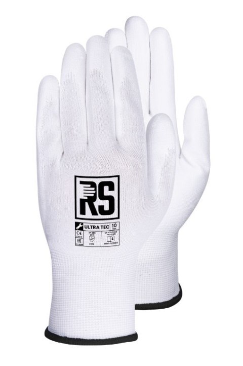 RĘKAWICE NYLON + POLIURETAN ULTRA TEC (RNYPO) BIAŁA R.9 UN