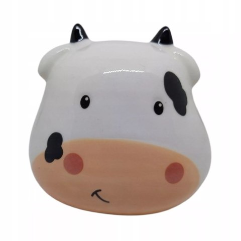 Skarbonka Ceramiczna Krówka Dla Dzieci Mini Skarbonka Na Monety Bez marki