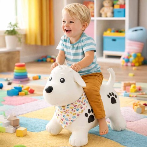 Skoczek dla dzieci do skakania z pompką gumowy piesek Kik Sp. z o. o. Sp. k.