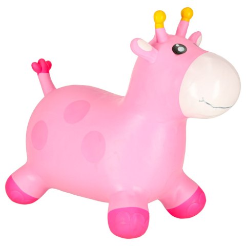 Skoczek dla dzieci do skakania z pompką gumowy różowa żyrafa Kik Sp. z o. o. Sp. k.