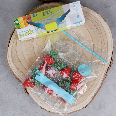 Woreczki Strunowe do Żywności 1 L 20 szt. EXCELLENT HOUSEWARE 18 x 23 cm