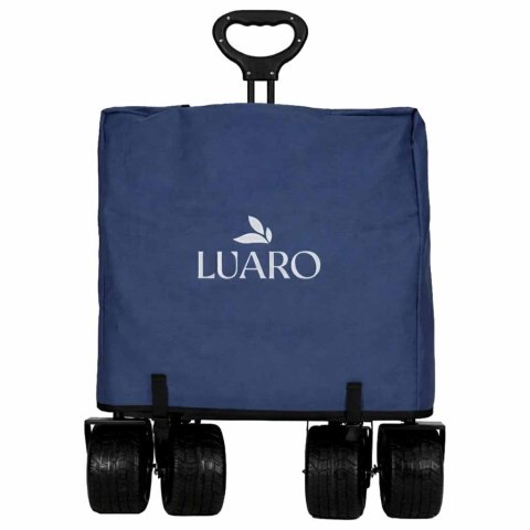 Wózek transportowy LUARO plażowy składany z daszkiem i siatką granatowy Kik Sp. z o. o. Sp. k.
