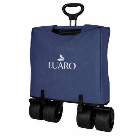 Wózek transportowy LUARO plażowy składany z daszkiem i siatką granatowy Kik Sp. z o. o. Sp. k.