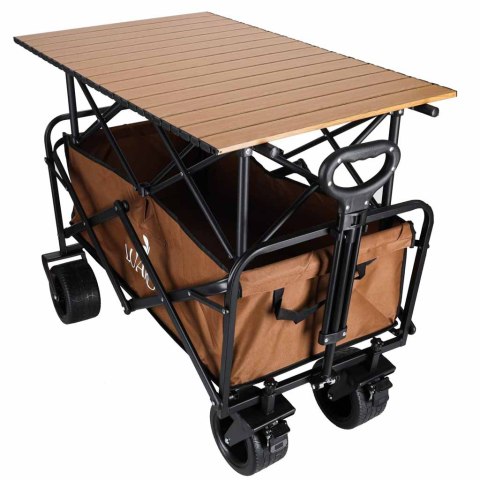 Wózek transportowy LUARO plażowy składany ze stolikiem 2w1 Kik Sp. z o. o. Sp. k.
