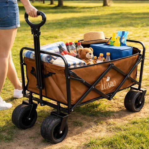 Wózek transportowy LUARO plażowy składany ze stolikiem 2w1 Kik Sp. z o. o. Sp. k.