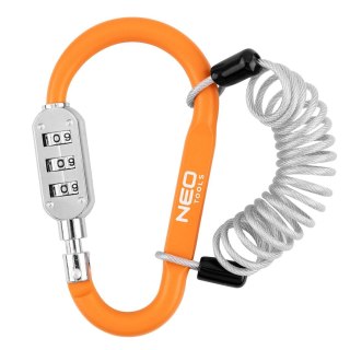 ZAPIĘCIE KARABIŃCZYK Z KODEM SZYFROWYM, 110*62*12MM NEO