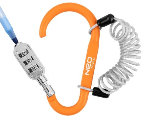 ZAPIĘCIE KARABIŃCZYK Z KODEM SZYFROWYM, 110*62*12MM NEO