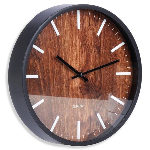 Zegar Ścienny Wiszący Okrągły Czarny Klasyczny do Salonu VILDE 29,5 cm