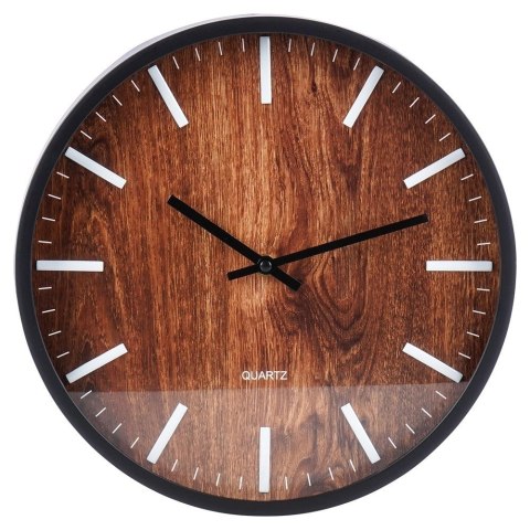 Zegar Ścienny Wiszący Okrągły Czarny Klasyczny do Salonu VILDE 29,5 cm