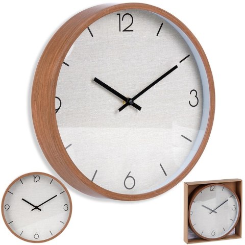 Zegar na Ścianie Ścienny Brązowy Klasyczny Ozdobny Dekoracyjny VILDE 29,5cm