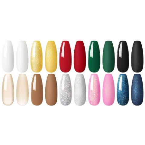 Zestaw do paznokci hybrydowych COSCELIA lampa UV LED + akcesoria Bez marki