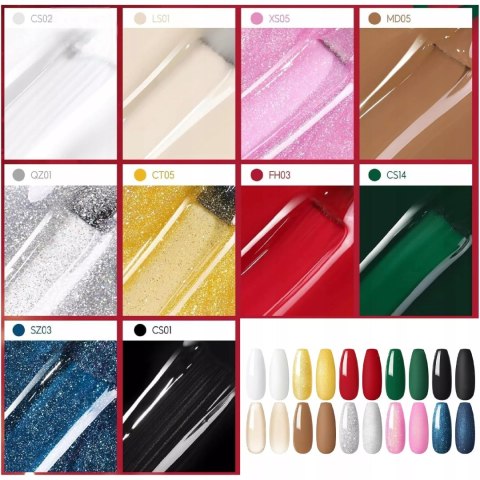 Zestaw do paznokci hybrydowych COSCELIA lampa UV LED + akcesoria Bez marki