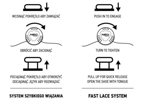 PÓŁBUTY ROBOCZE S1 SR FO, WIĄZANIE Z POKRĘTŁEM, ROZMIAR 42 NEO