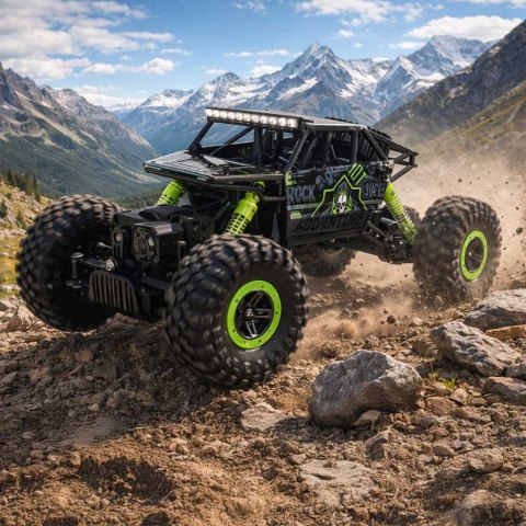 Samochód zdalnie sterowany na pilota RC Rock Crawler HB 2,4GHz 1:18 zielony Kik Sp. z o. o. Sp. k.