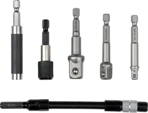 ZESTAW ADAPTERÓW DO NASADEK + UCHWYTY DO BITÓW, 6SZT YATO