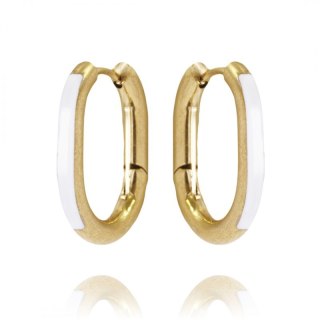 Kolczyki ze stali szlachetnej pozłacanej 14k złotem KST2925