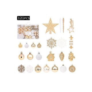 Komplet bombek 121 szt w opakowaniu, bombki na choinkę BSN17