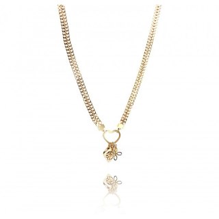 Naszyjnik stal chirurgiczna pozłacana 14k gold NST1623