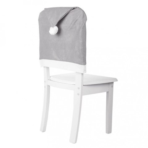 Pokrowiec na krzesło czapka Mikołaja szary 1szt KSN83