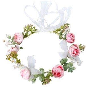 Wianek, opaska do włosów z kwiatów, delikatny wianuszek BOHO W112