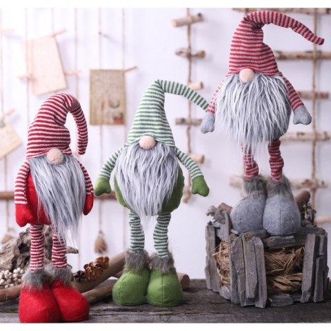 KRASNAL ŚWIĄTECZNY BOŻE NARODZENIE WYCIĄGANE NOGI 51 cm Z PLUSZU KSN06SZ