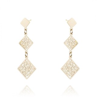 Kolczyki ze stali szlachetnej pozłacanej KST2691