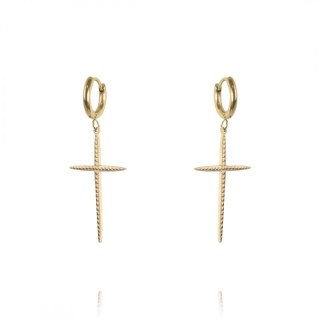 Kolczyki ze stali szlachetnej pozłacanej KST2843