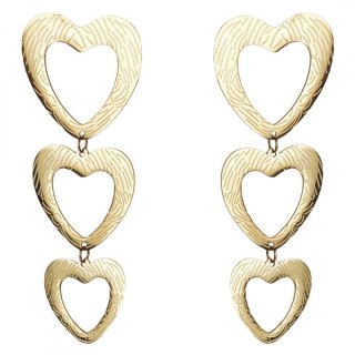 Kolczyki ze stali szlachetnej pozłacanej KST3051