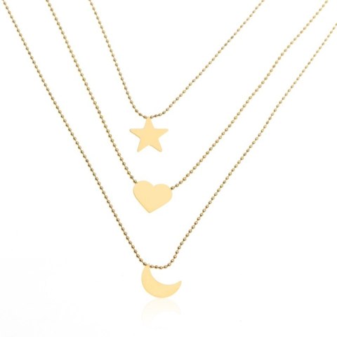 Naszyjnik stal chirurgiczna pozłacana 14k gold NST1264