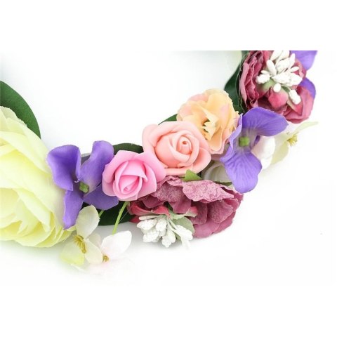 Wianek, opaska do włosów z kwiatów, delikatny wianuszek BOHO W53